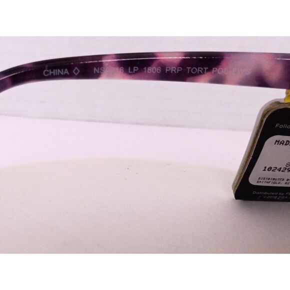 Foster Grant LP 1806 Purple Tortoise Square Frame Sunglasses - Picture 8 of 15